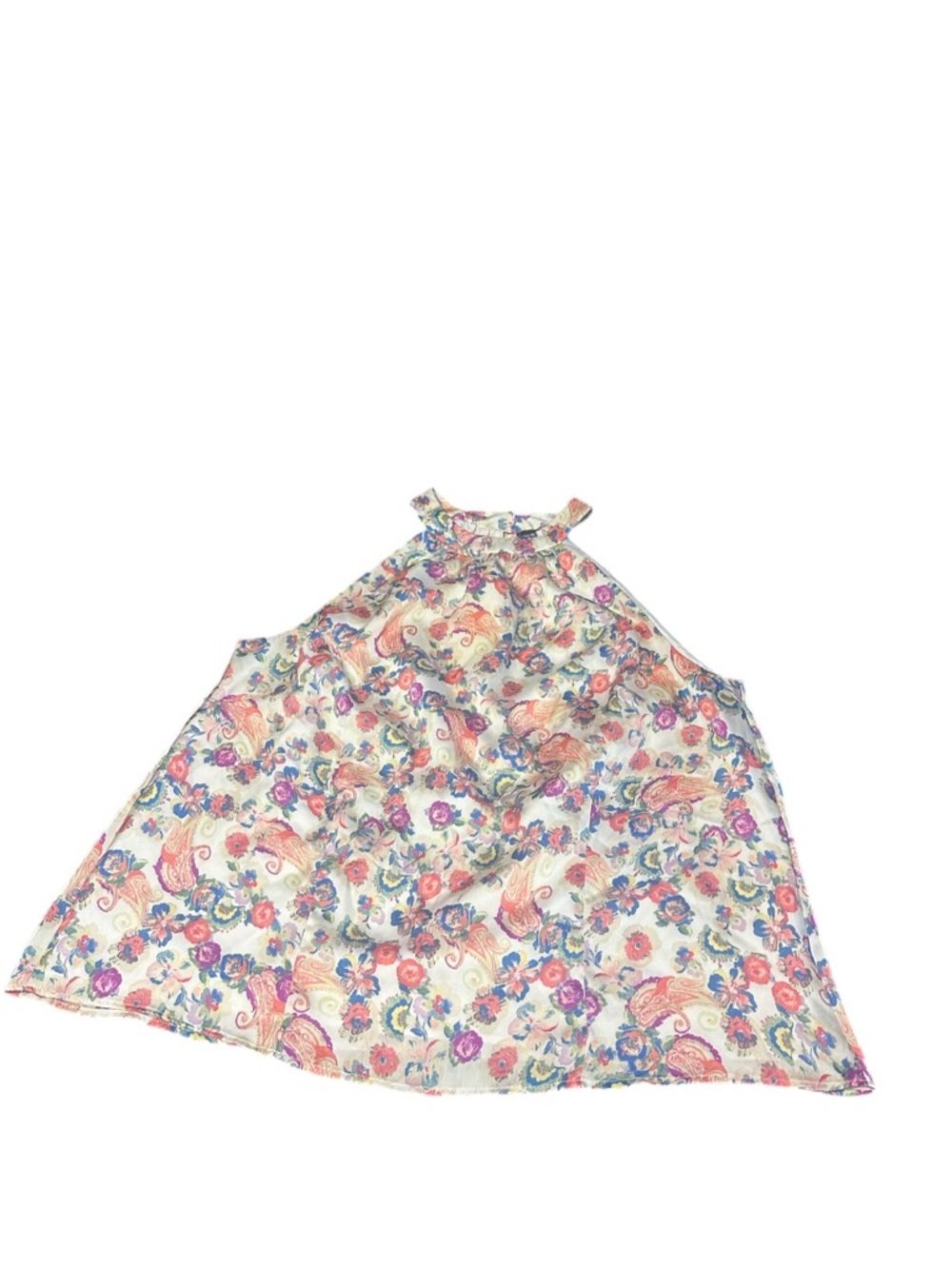 JM studio by John Meyer Floral Button-Front Blouse - Cream with Pink & Blue